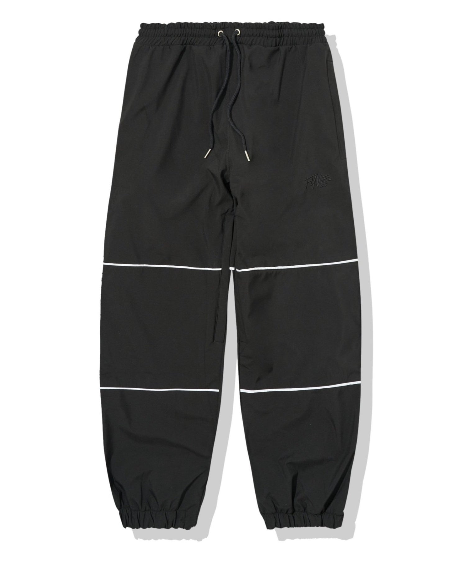 All Black Patch Knee Standard Baggy - Reflective