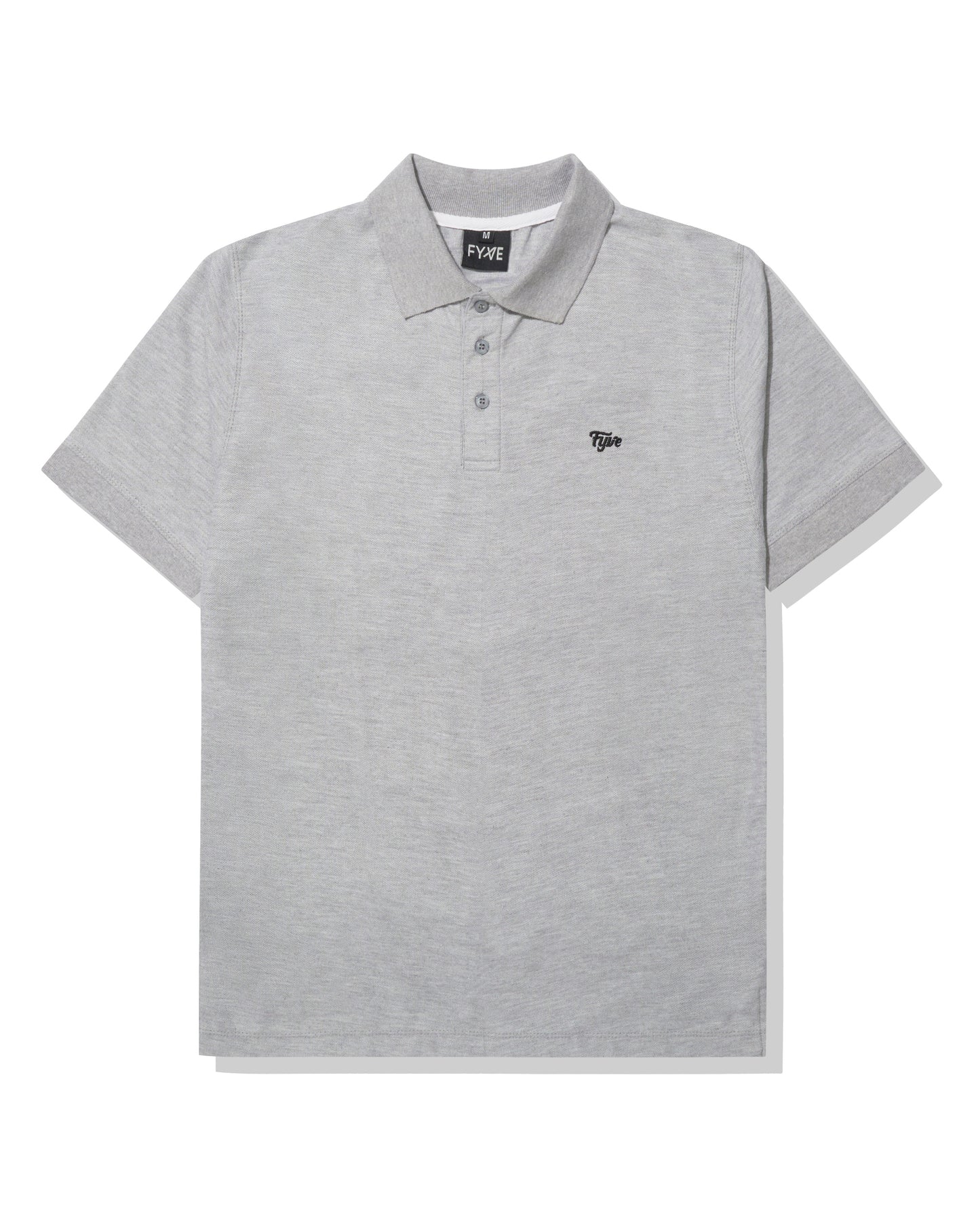 Grey Embroidered Polo Shirt