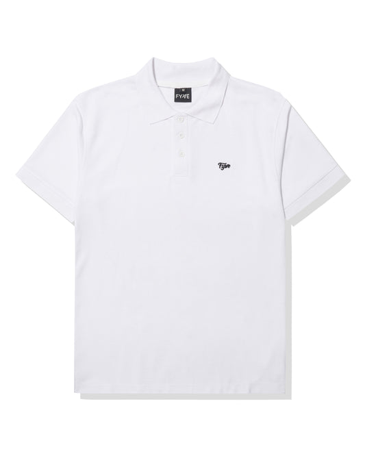 White Embroidered Polo Shirt