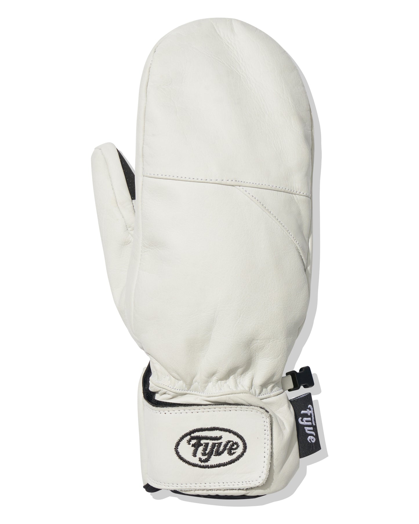 White Velcro Wrist Leather Mitts