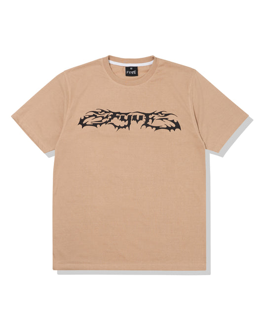 Embroidered Tan Metal Tee