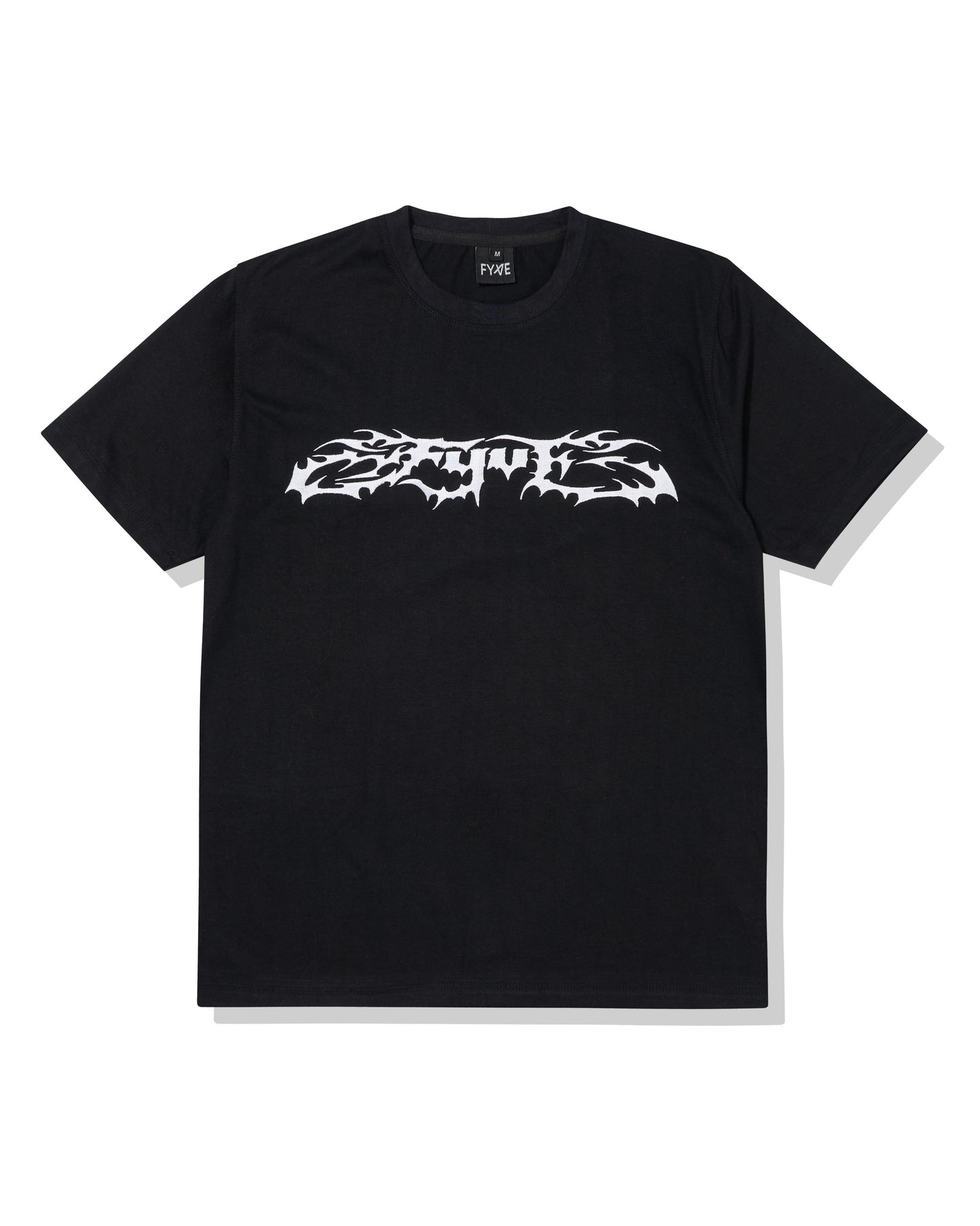 Embroidered Black Metal Tee