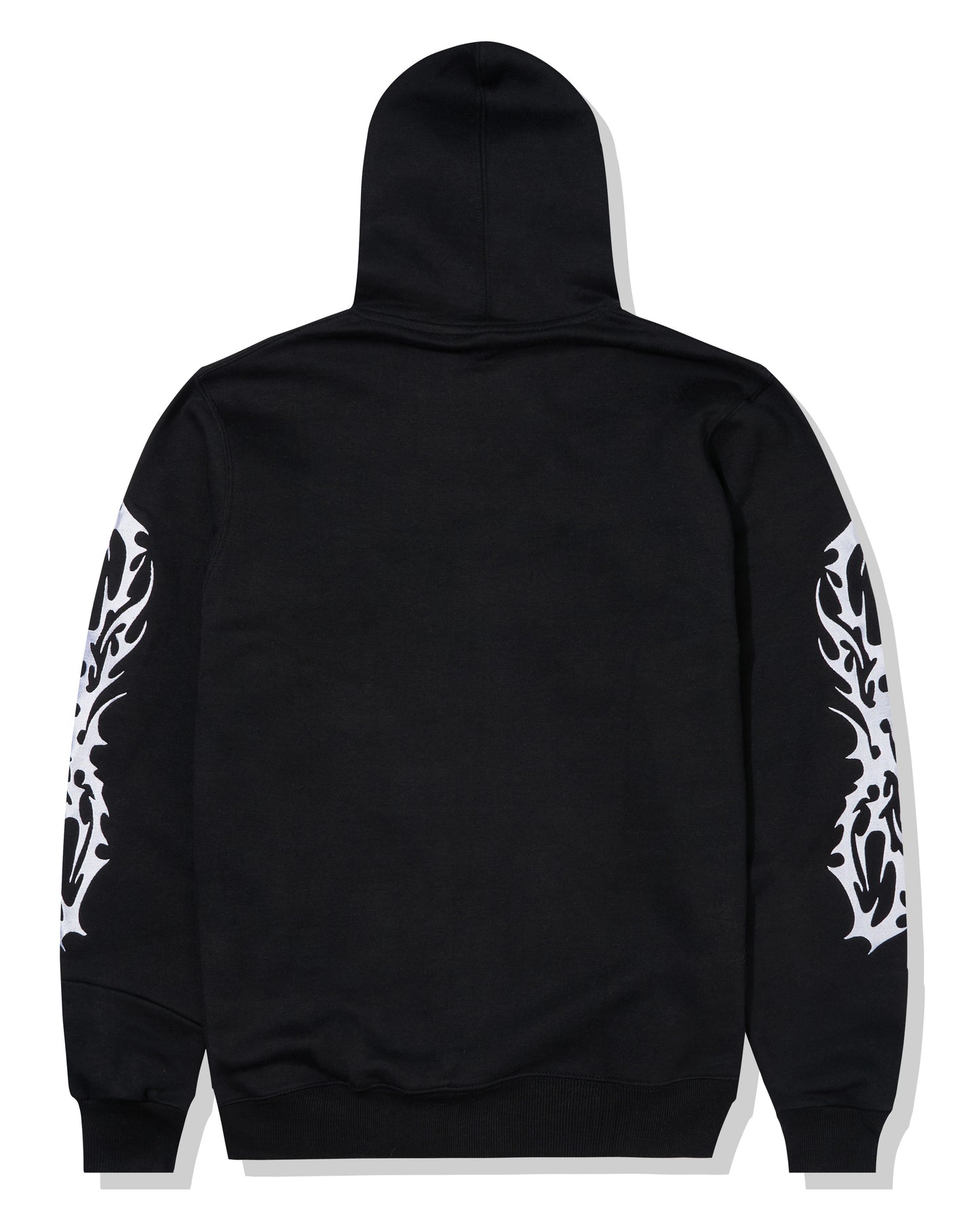 Embroidered Black Metal Hood